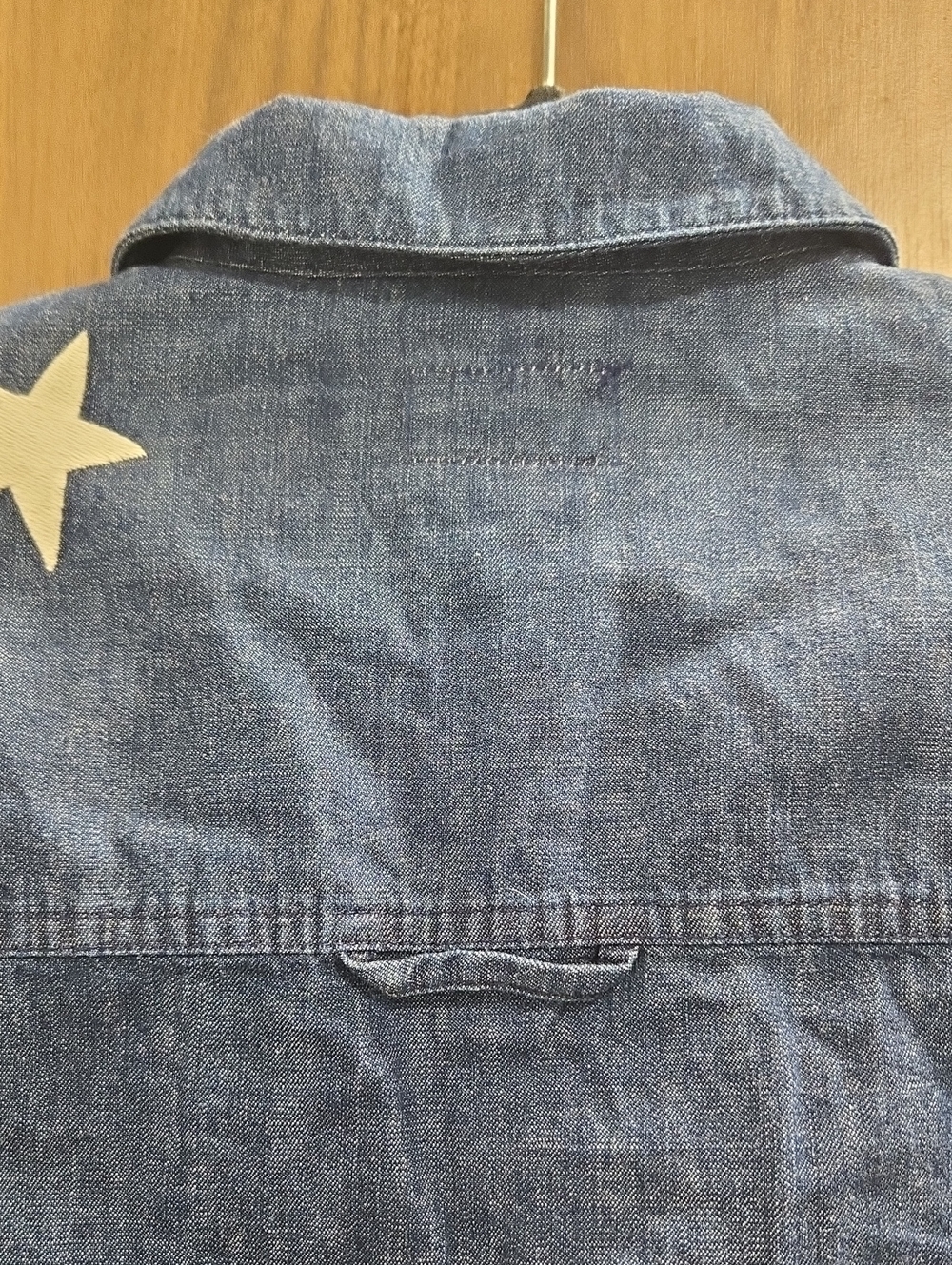 Marine Layer Embroidered Cropped Jacket in Indigo Stars Blue White-Size Small - Picture 11 of 15